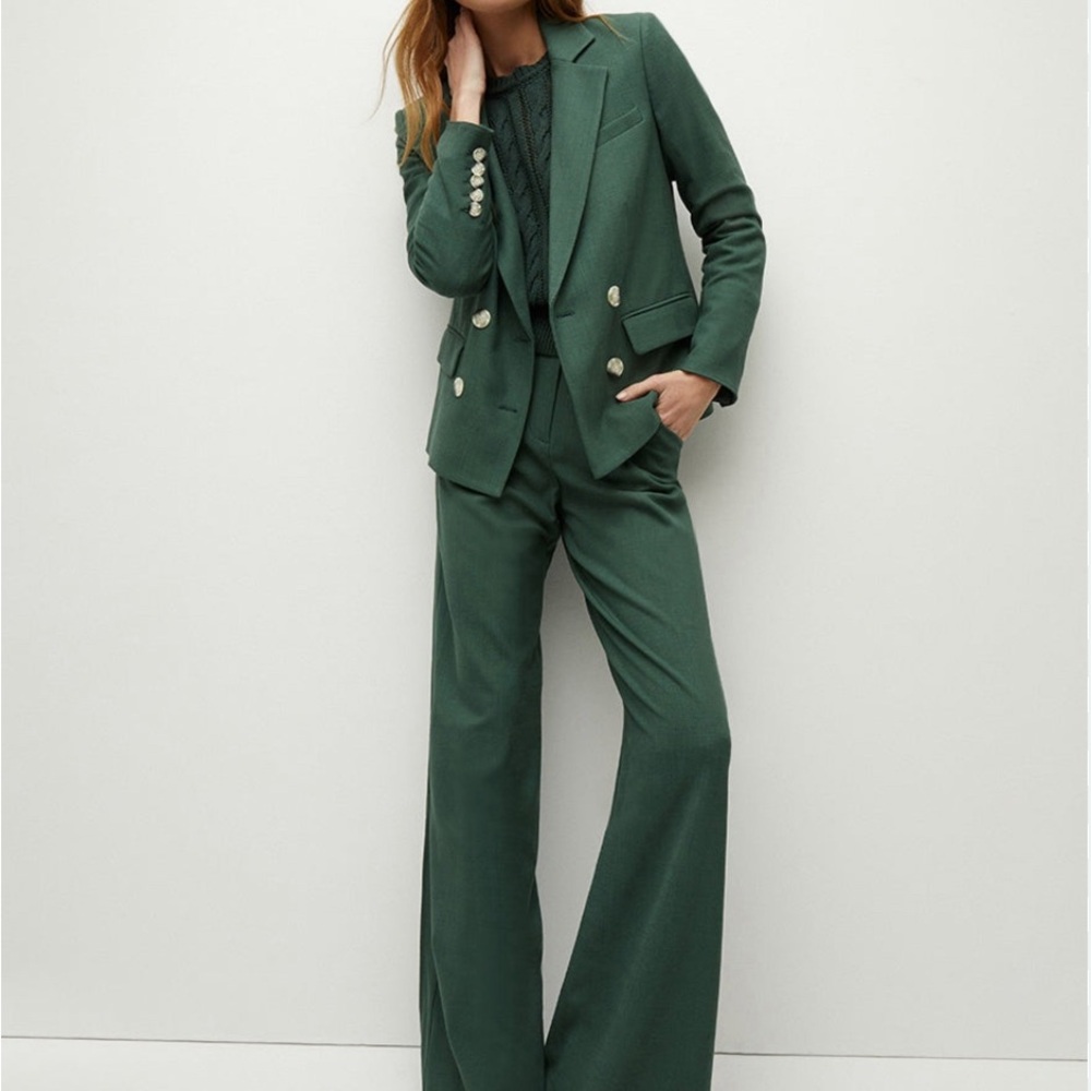Veronica Beard Green Suit with Kona Dickey Jacket and Wide-Leg Pants (Like new)